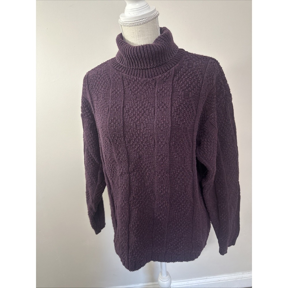Vintage ALPS Knit Turtleneck‎ Purple Sweater Women's XL